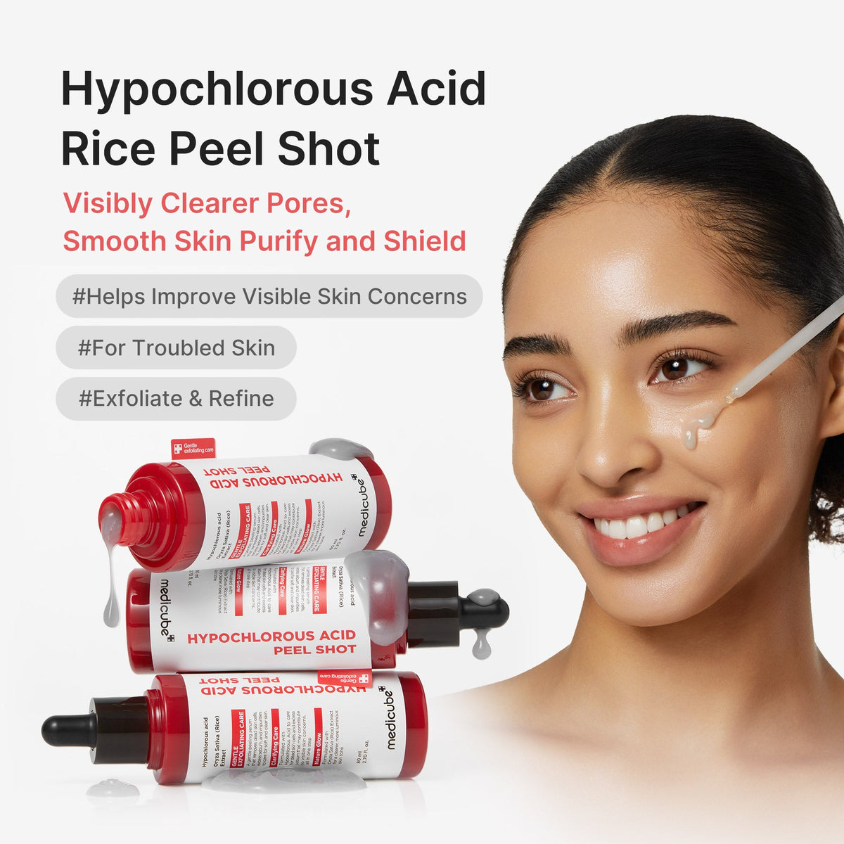 Peel shot removes dead skin
