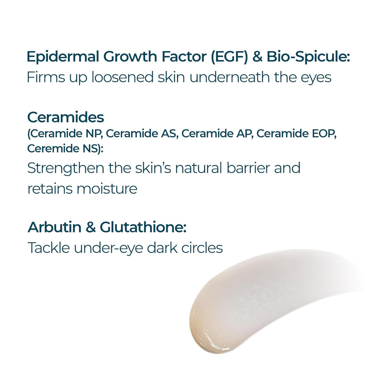 EGF eye cream texture